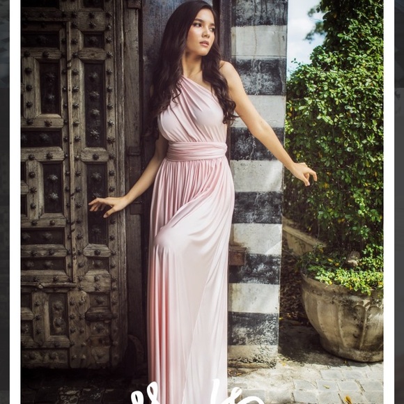 Eliza and Ethan Wrap Dress Champagne - Picture 1 of 3